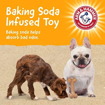 Arm & Hammer Barkies Classic Bone Chew Toy, Peanut Butter Flavor, 5 Inch