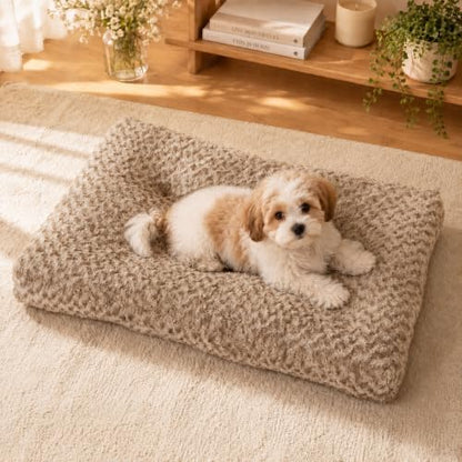 Dog Bed Medium Size, Plush Washable Pet Bed Mat, Dog Crate Bed 29"x21"