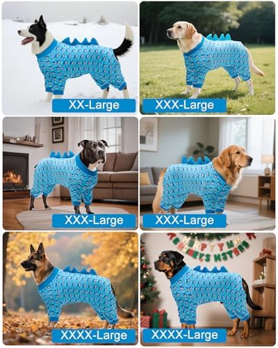 CuteBone Shark Costume Dog Pajamas, Stretchy Spandex Crystal Velvet Sleepwear Coat for Small Dogs, Soft & Warm Pet Outfit Clothes for Cold Weather, Cozy Pullover Design COSP07-4XL