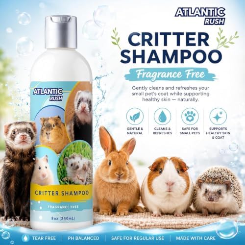 Atlantic Rush Shampoo for Small Pets-17oz Fragrance Free Critter Shampoo