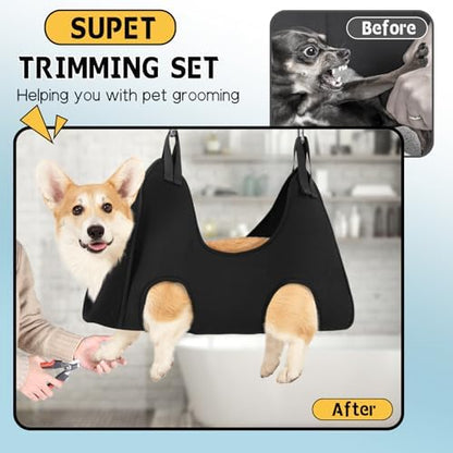 Supet Dog Grooming Hammock for Nail Trimming, Pet Grooming Hanging Harness