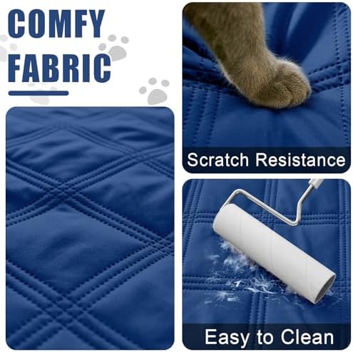 Smiry Waterproof Dog Bed Cover, Reversible Pet Blanket for Sofa Couch