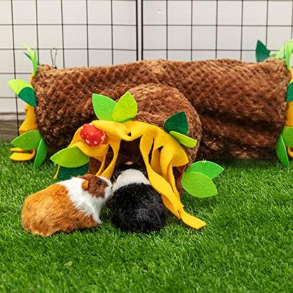 Guinea Pig Hideout, 3 Way Collapsible Small Animal Tunnel Cage Accessories