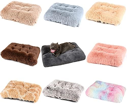 Long Plush Calming Pet Bed Cuddler Pet Bed Tie-Dye Wine Red 2XL