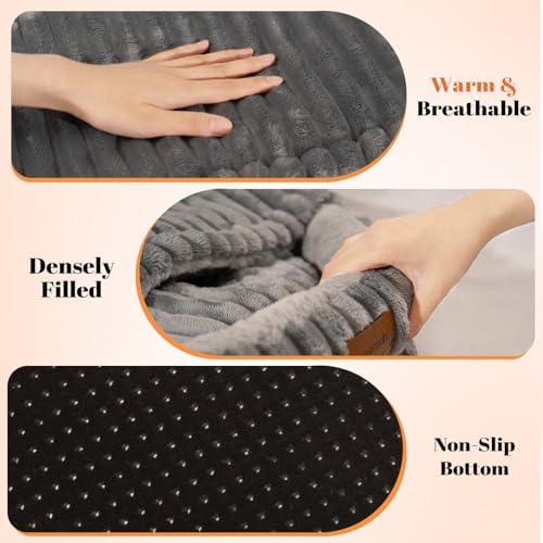 CHEERPALS Cat Cave Bed for Indoor Cats Covered Hooded Pet Bed with Cushion