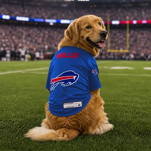 Littlearth NFL Buffalo Bills Stretch Pet Jersey, Team Color, X-Small