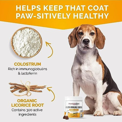 Itch Relief for Dogs - Allergy Chews for Dogs Anti Itch 120 Chews