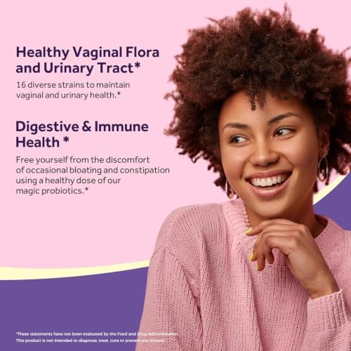 Doctor's Recipes Women's Probiotic, 60 Caps 50 Billion CFU 16 Strains, with Organic Cranberry, Digestive Immune Vaginal & Urinary Health, Shelf Stable, Delayed Release, No Soy Gluten Dairy