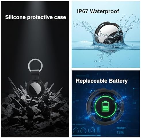 4 Pack Tracker Tags Item Finder for Apple Find My MFi Certified iOS Only