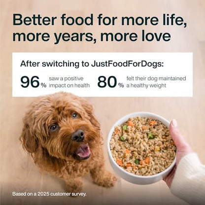 JustFoodForDogs JustFresh Fresh Wet Dog Food or Topper - Beef/Chicken, 8 Pk