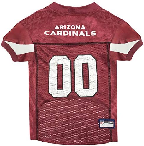 Pets First NFL Arizona Cardinals Dog Jersey, Size Large, Football Shirt Costume for Pet, Dog Sports T-Shirt, NFL Team Clothing for Cats, Licensed Pet Apparel Available in 7 Sizes and 32 Teams