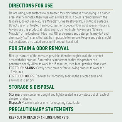 Nature's Miracle Dog Urine Destroyer Plus, Enzymatic, 64 oz Flip & Go