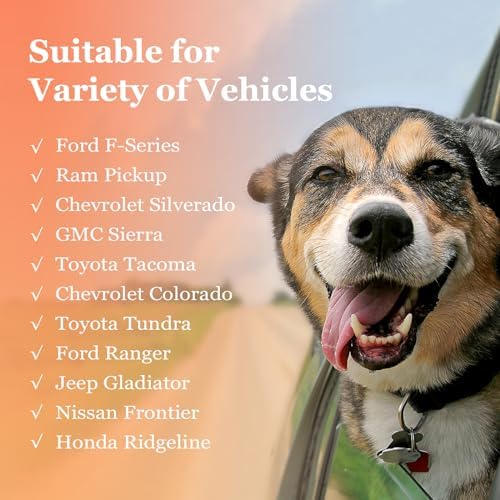 Mancro Waterproof Dog Hammock for Truck, Compatible with F150/RAM, Black