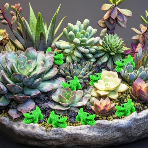 Cute Tiny Big Mouth Crocodile Resin Silicone Mold Micro Dollhouse Animal Epoxy Casting Mold for DIY Resin Art Fairy Garden Miniatures Landscape Crafts Decor(12-Cavity)