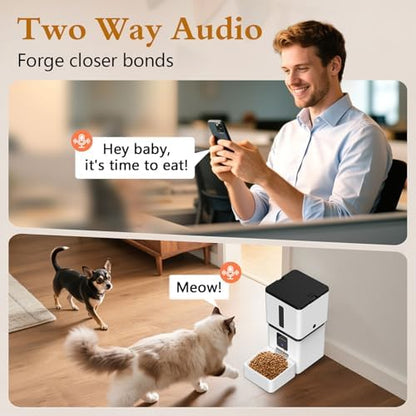Yakry Automatic Dog Feeder with Camera - 8L/33 Cups Smart Dog Feeder