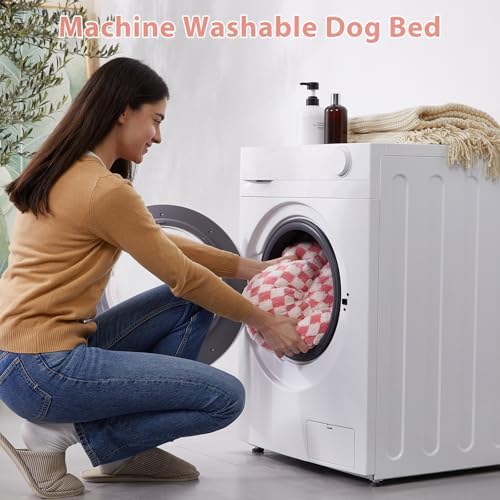 BFPETHOME Small Washable Cozy Donut Dog Beds for Dogs