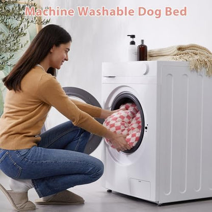 BFPETHOME Small Washable Cozy Donut Dog Beds for Dogs