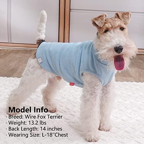 KYEESE 2Pack Waffle Dog Shirt for Small Dogs Soft Dog Sweater Tank Top
