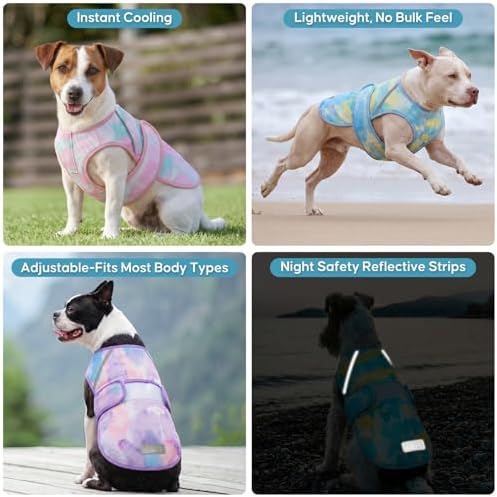 KYEESE Dog Cooling Vest Evaporative Dog Cooler Jacket for Summer Outdoor