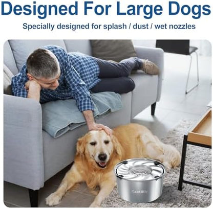 Kactoily 1.47 Gal Stainless Steel No Spill Water Bowl for Large Dogs