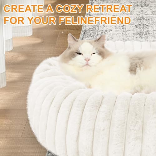 Washable Extra Large Dog Bed,Puppy Kitten Beds for Small Dogs(White,XXL)