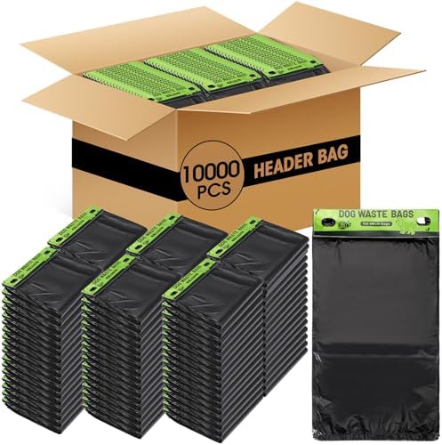 Ireer 10000 Pcs Dog Waste Bags Bulk, Pet Feces Bags with Hang Hole