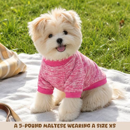 4 Pack Dog Sweater Fleece Warm Winter Coat for Small Medium Dogs