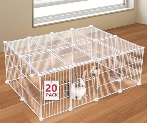 VISCOO 20 Panels Small Animal Playpen, Pet Playpen, Guinea Pigs Cages