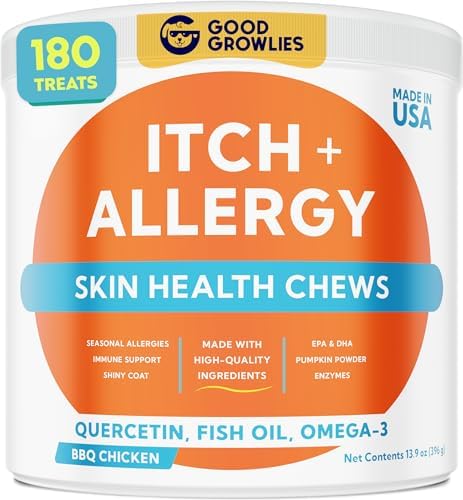 Dog Allergy Relief Chews - Anti-Itch Skin & Coat Supplement with Omega 3