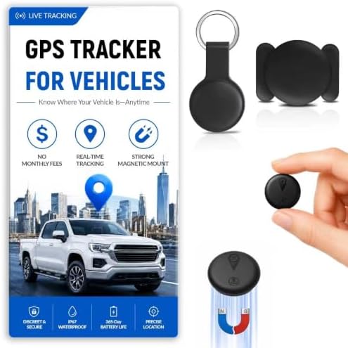 Mini Hidden GPS Tracker for Vehicles, Real-Time Tracking for Cars, iOS Only