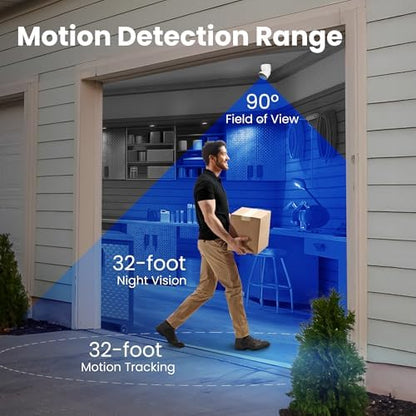 Feit Electric Smart Garage Door Camera, 2-Way Audio, Live Streaming, Human Motion Detection, 24/7 Recording, Infrared Night Vision, Remote Closure & Alerts, Alexa/Google Asst Compatible, CAM/GAR/WiFi