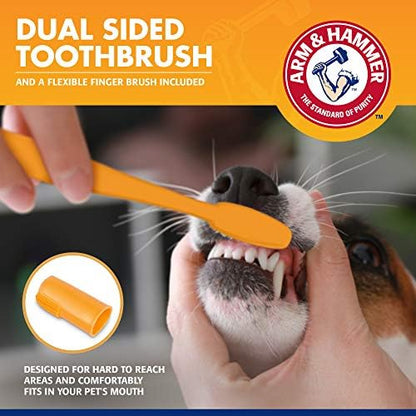 Arm & Hammer Tartar Control Dog Dental Kit, Beef Flavor, 3-Piece, 48-Pack