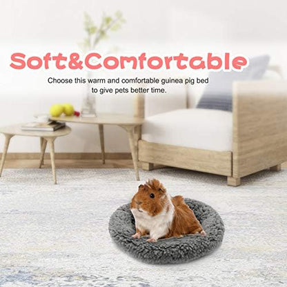 BWOGUE Hamster Bed, Round Velvet Sleep Pad for Guinea Pigs and Rats, 8.7 in