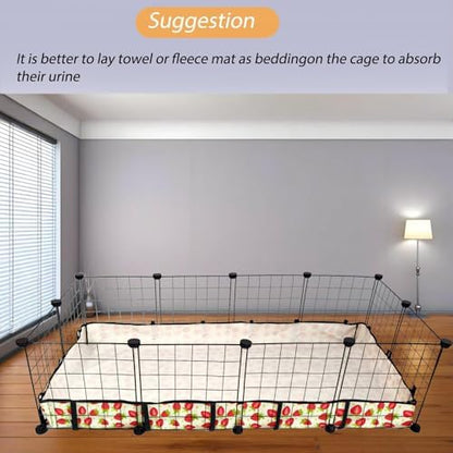 Guinea Pig Cage Liner，Washable Waterproof Oxford Cloth Cage Liners for Small Animals,Hamster Chinchilla Hedgehog Rabbit and Other Small Animals Not Include Cage(28x56 inches)