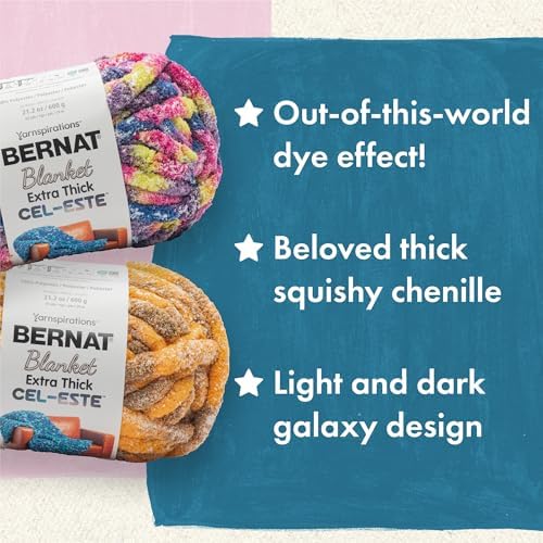 Bernat Blanket Extra Thick Cel-Este Chunky Yarn, Jupiter Red, 2-Pack