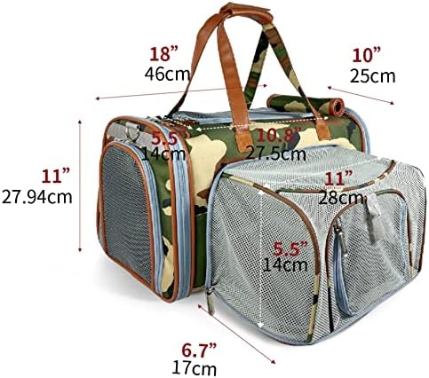 Mr. Peanut's Gold Series Standard Size Expandable Pet Carrier (Camo)