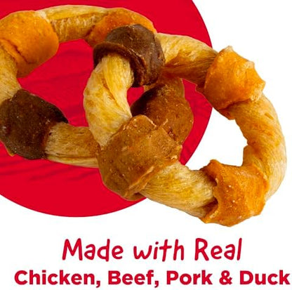 Country Kitchen Rawhide Free Kabob Rings Dog Chews, Made with Real Chicken, Beef, Pork, and Duck, 5 Count (Pack of 2)