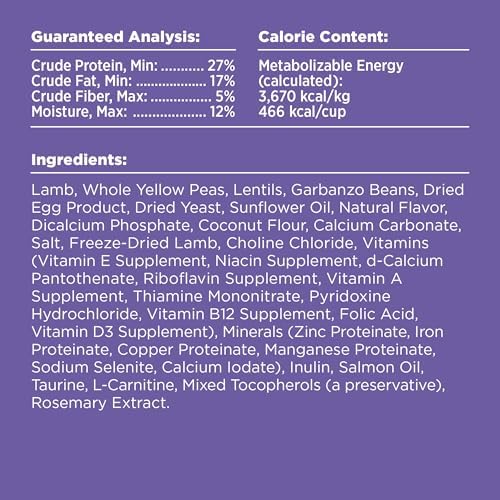 BIXBI Rawbble Freeze-Dried Raw Coated Dog Food, Lamb – Fresh Meat, No Meat Meals, Grain-Free – USA Made, 4 lbs