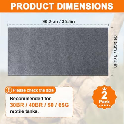 Reptile Carpet, Terrarium Liner, Reptile Bedding Substrate, 17.25" x 35.25"