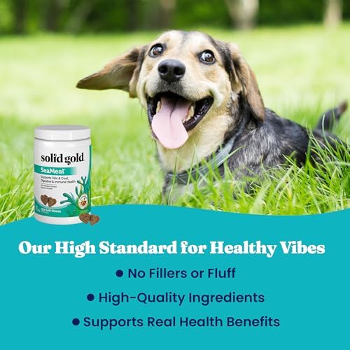 Solid Gold Dog Vitamins, Multivitamin Chews for Immune & Skin, 120ct