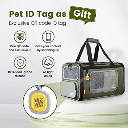 Pawaii Cat Carrier Airline Approved Expandable Breathable Safety Leash