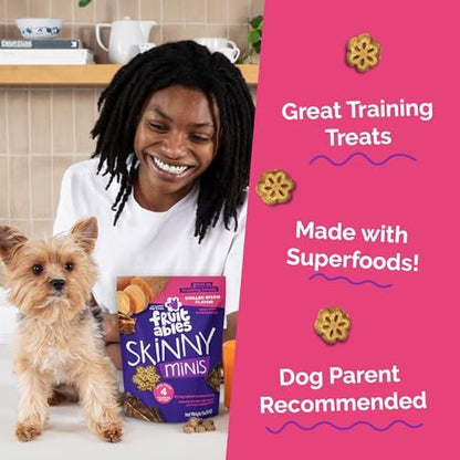 Fruitables Skinny Mini Dog Treats, Training Treats, Grilled Bison, 5oz