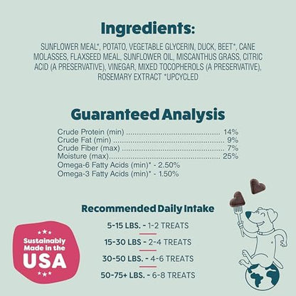 Shameless Pets Soft-Baked Dog Training Treats, Duck Duck Beet - 16 oz