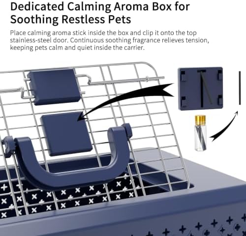 RIZZRAI Dog Carrier for Cats & Small Dogs: Airline-Friendly Travel Crate