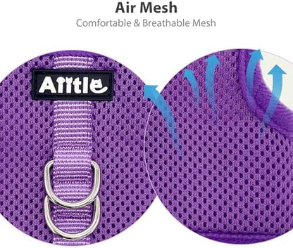 AIITLE Adjustable Rabbit Harness and Leash Set Escape Proof, Purple M