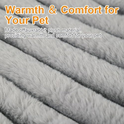 Washable Small Cat Dog Bed,Puppy Bed Cat Beds for Indoor Cats(Grey,M)