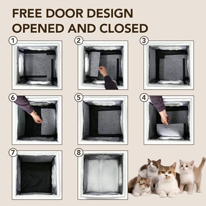 Cat Bed for Indoor Cats Cube House,Bedsure Cat Beds for Indoor Cats - Large Cat Cave for Pet Cat HouseFoldable Cat Hideaway,DIY Free Combination Configurable Play Tower Condo for Cats（3 piece）