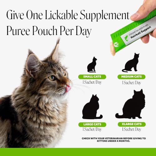 Pet Honesty Vet Backed Hairball Remedy Lickable Puree, Salmon, 20 Ct
