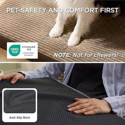 Bedsure ComfyFleece Dog Bed Medium Size Dog with Washable Cover, 29x18