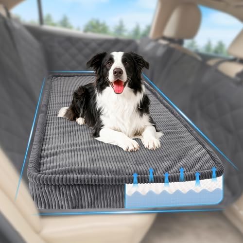 Loiion Dog Car Bed, Non-Slip Backseat Extender Pet Mat 50"x24.6"x4"